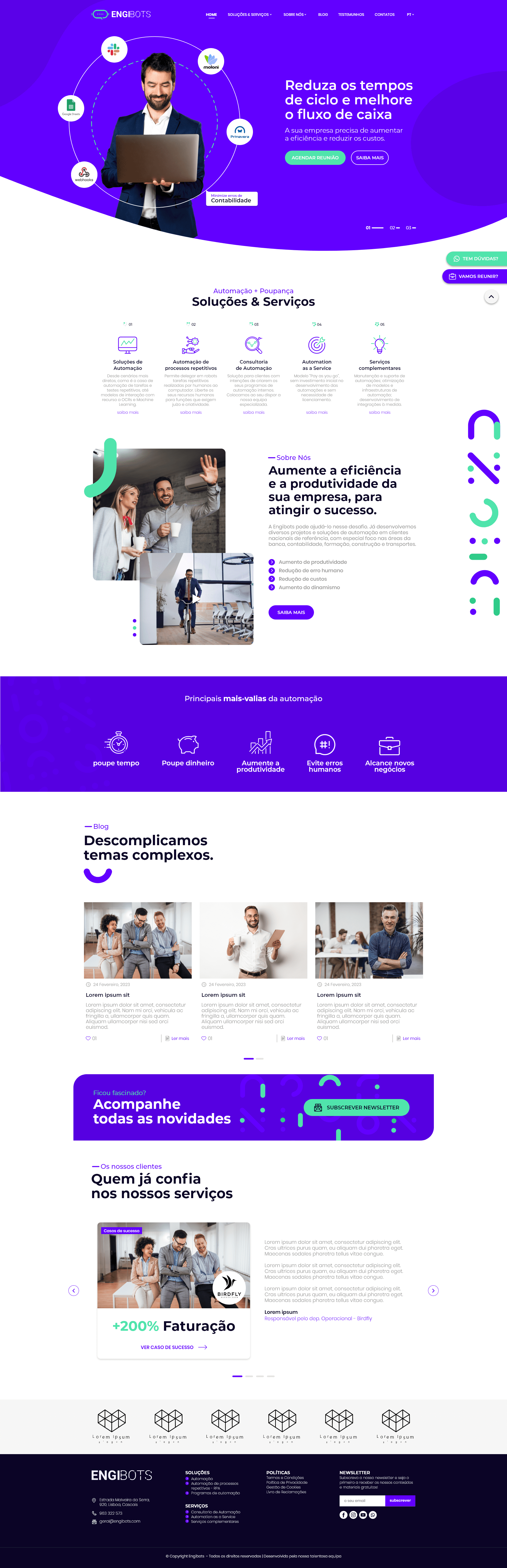 Engibots Website Home