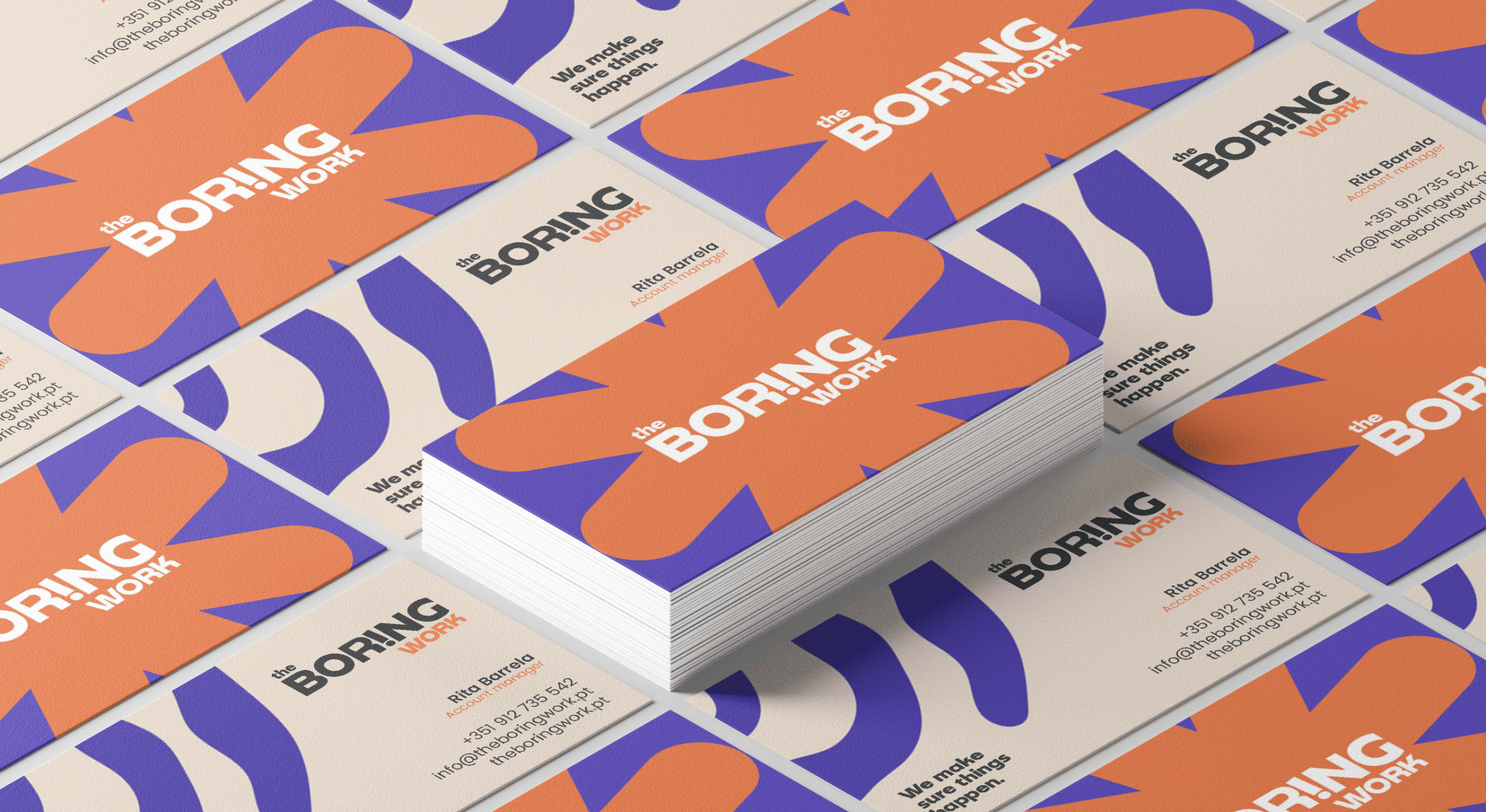 The Boring Work cartões